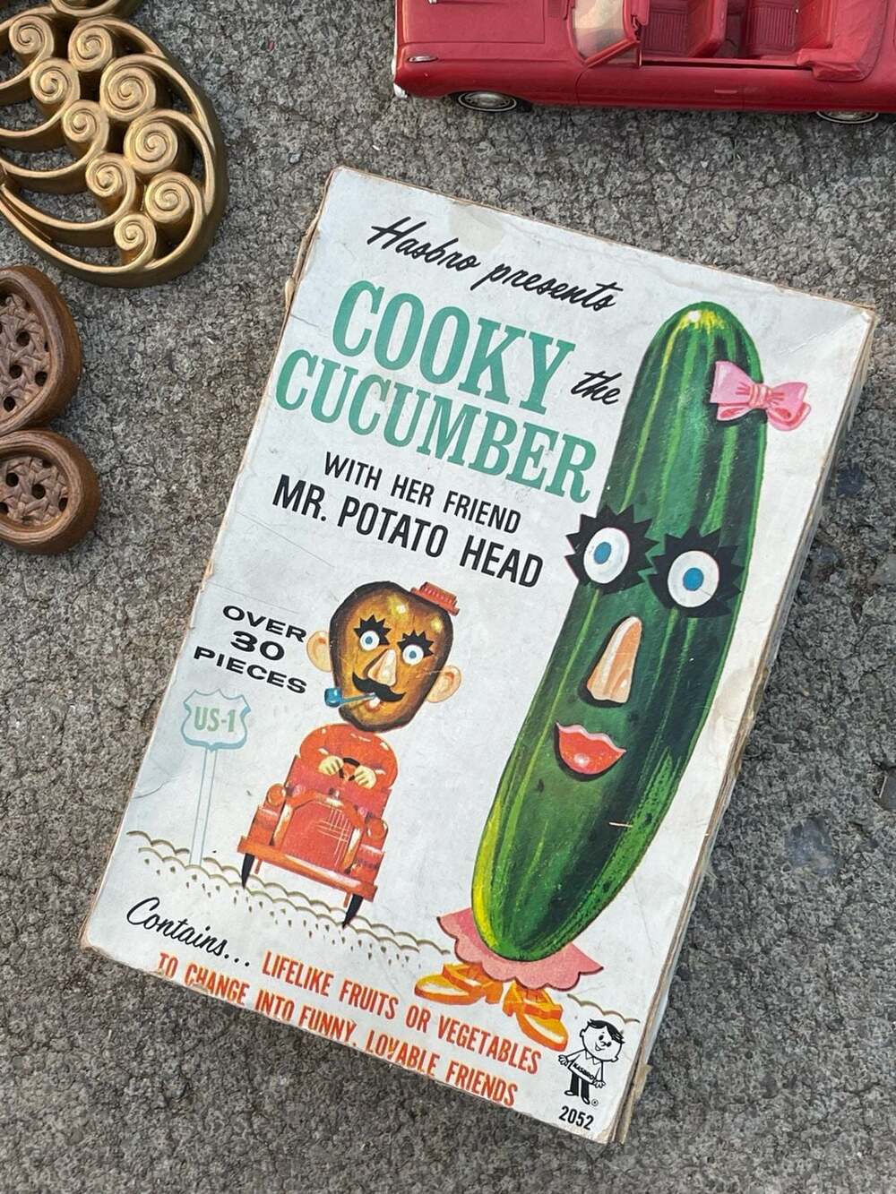 Vintage Hasbro Cooky The Cucumber With Mr. Potato Head Toy Set #2052